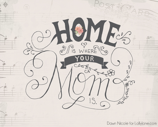 FREE Printable Hand-Lettered Mothers Day cards |By Dawn Nicole