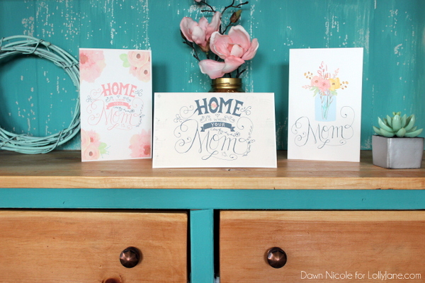 FREE Printable Hand-Lettered Mothers Day cards |By Dawn Nicole