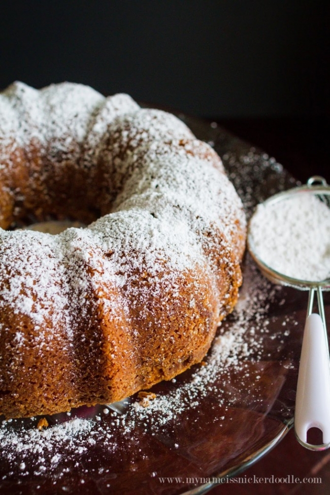 This cinnamon sour cream bundt cake recipe is so good and flavorful! A great recipe for entertaining or enjoying with a cold glass of milk!