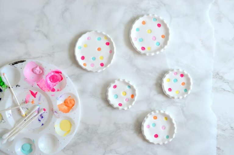 DIY polka dot ring dishes