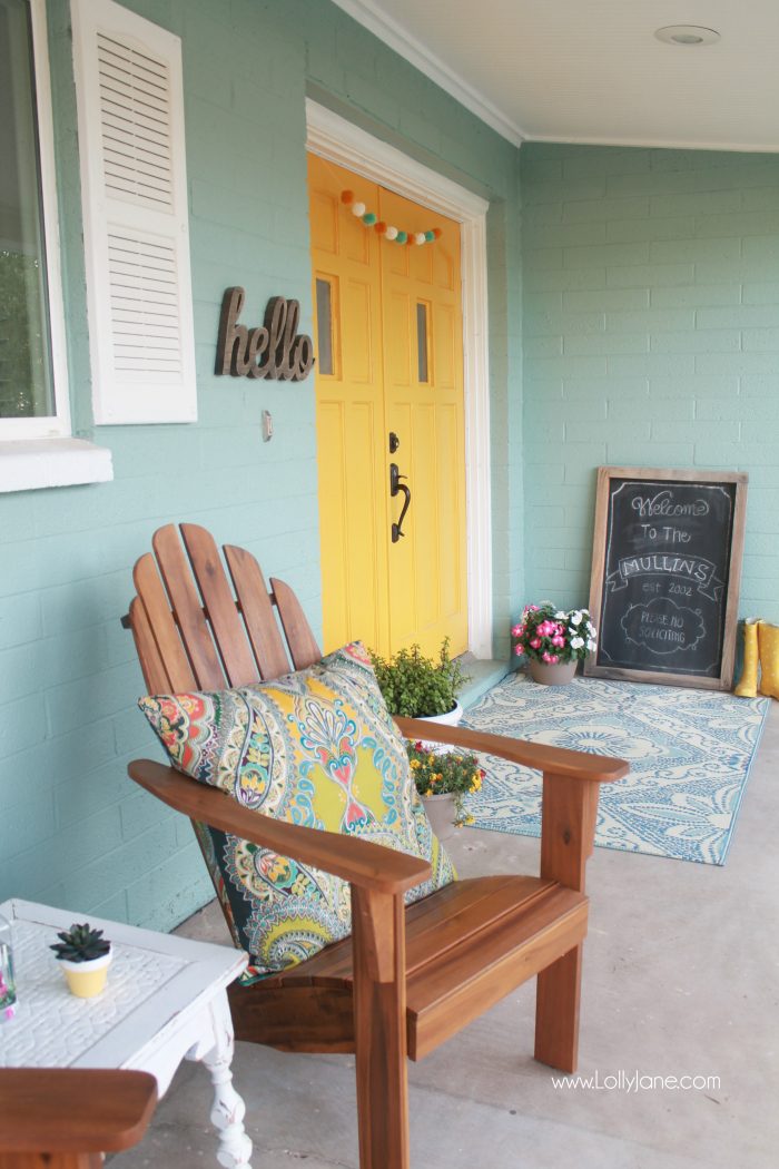 Coloful front porch spring ideas plus front porch garden decor and ideas! Plants to use for heavily shaded areas. #greenthumbchallenge