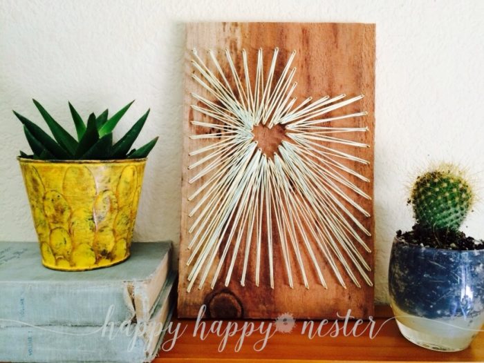 DIY Heart String Art |happyhappynester.com