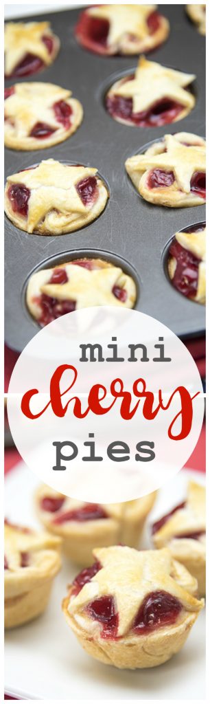 Mini cherry pies recipe, yum! What a delicious and easy recipe! A great Fourth of July dessert ideas, love this cherry pies recipe, the perfect treat to bring to a summer bbq!