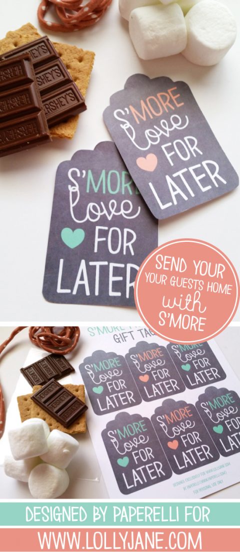 S'more Printable Gift Tags |via Paperelli