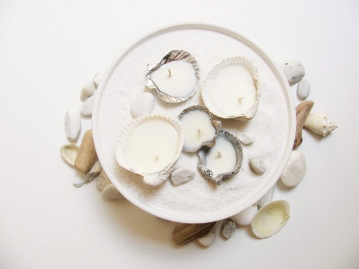 DIY Seashell Candles w/ step-by-step tutorial + images