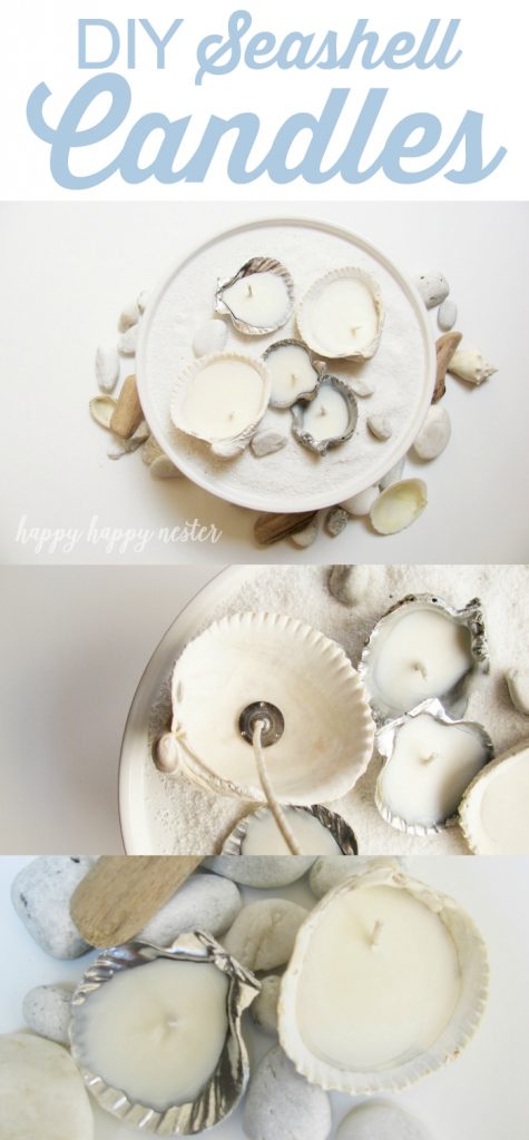 DIY Seashell Candle Tutorial |happyhappynester.com