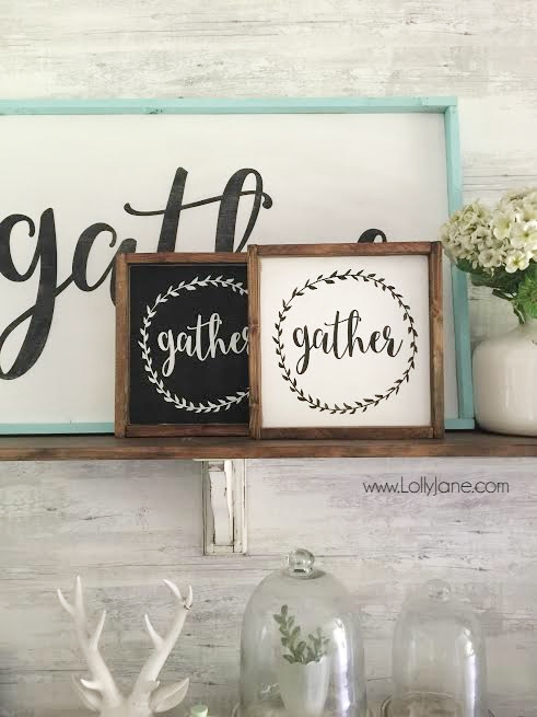 DIY gather mini signs, so cute! Shop now: etsy.com/shop/lollyjane