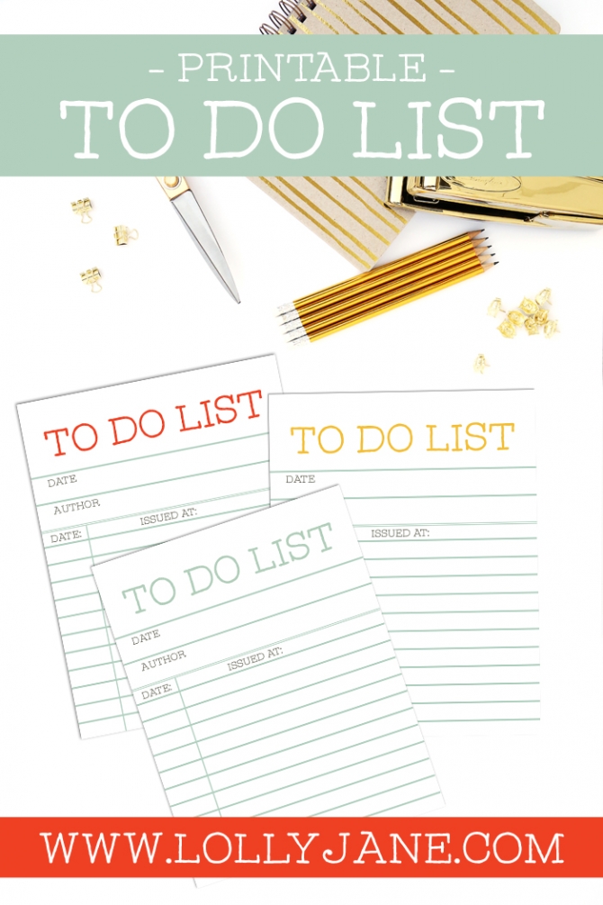 FREE Library Card Printable + TO DO list, cute for back-to-school! via Paperelli.com