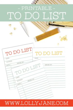 free printable to do list