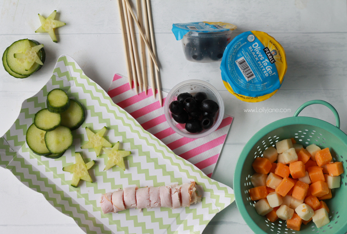 Kids Snack Veggie Skewers, perfect go-to or afternoon snack!