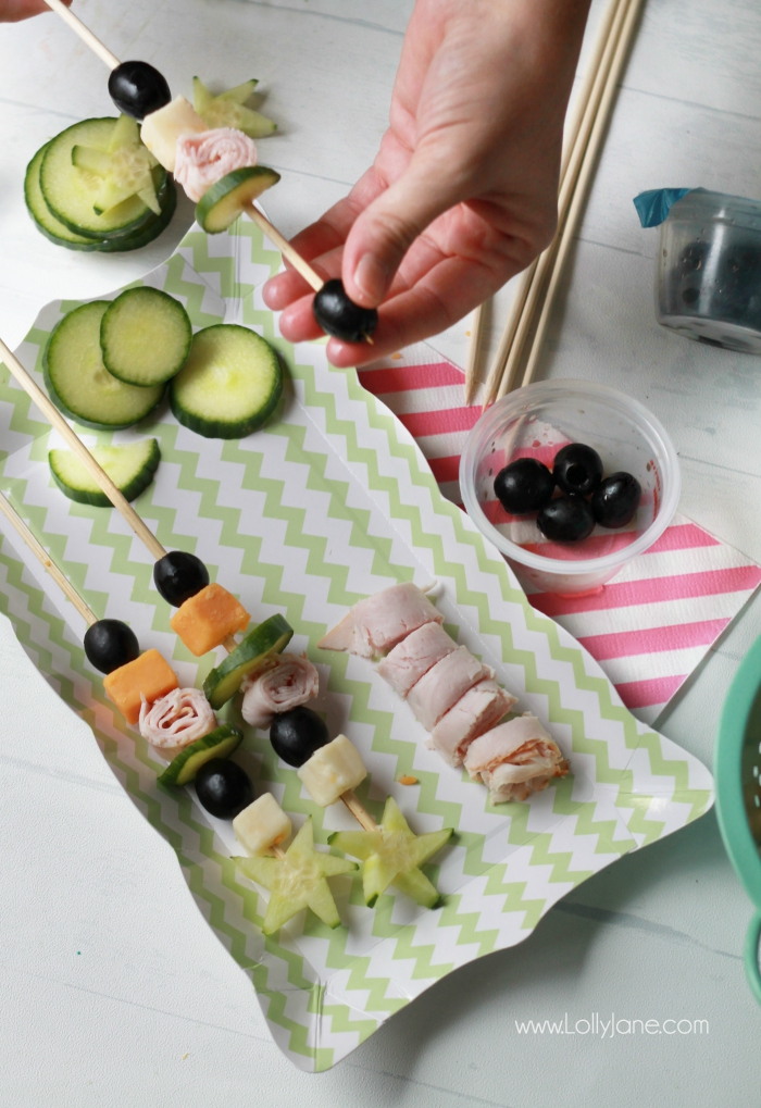 Kids Snack Veggie Skewers, perfect go-to or afternoon snack!