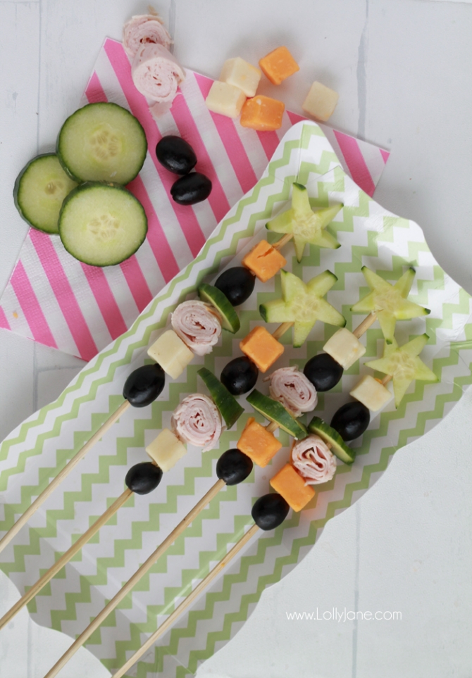 Kids Snack Veggie Skewers, perfect go-to or afternoon snack!