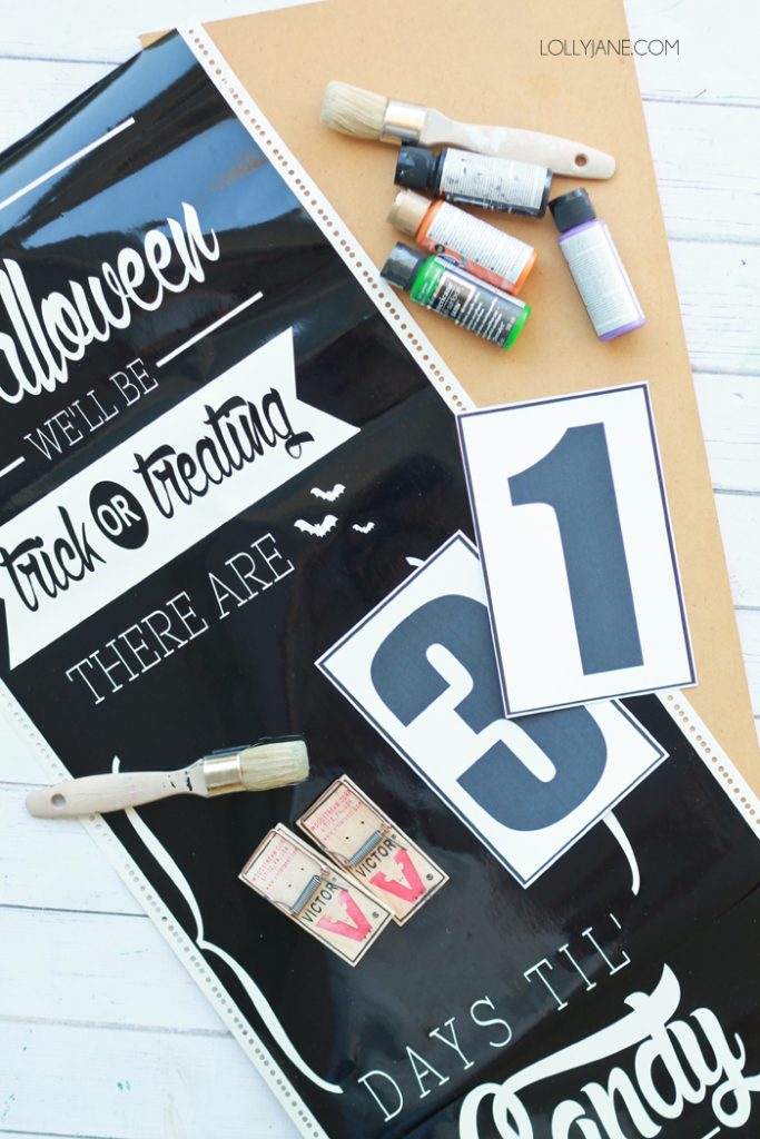 DIY Halloween Countdown Board with FREE printable numbers!