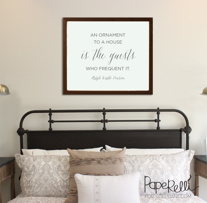 An Ornament to a House guest room free printable