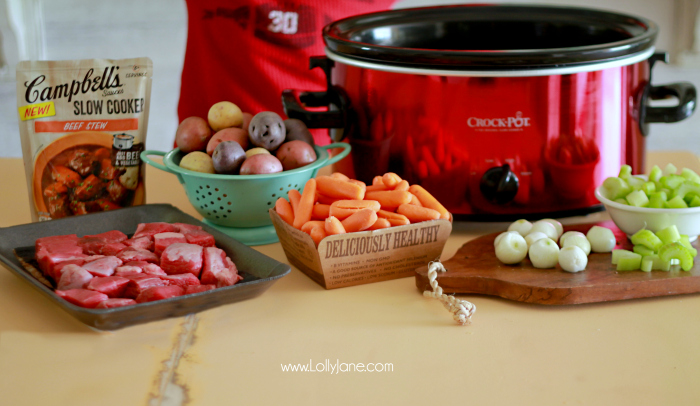 Easy Slow Cooker Beef Stew Recipe + Ingredients