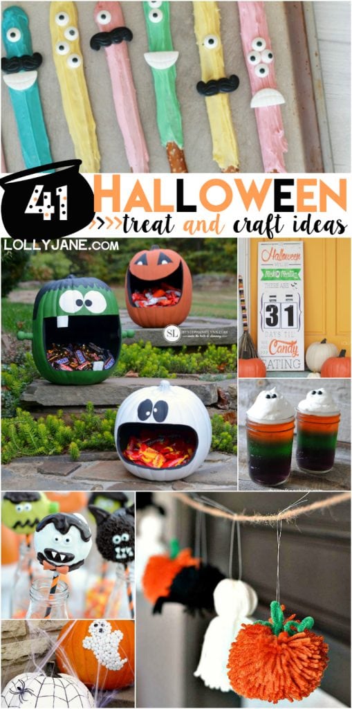40+ Halloween treat and craft ideas! Lots of spooky decor and cute Halloween kid recipes!