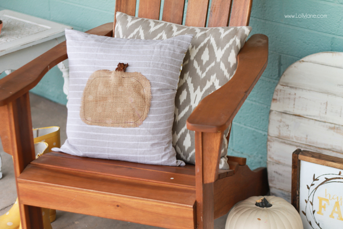 Easy DIY Fall Pumpkin Pillow tutorial 