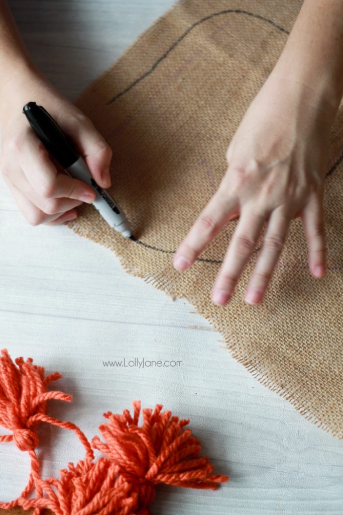 Easy DIY Fall Pumpkin Pillow tutorial 