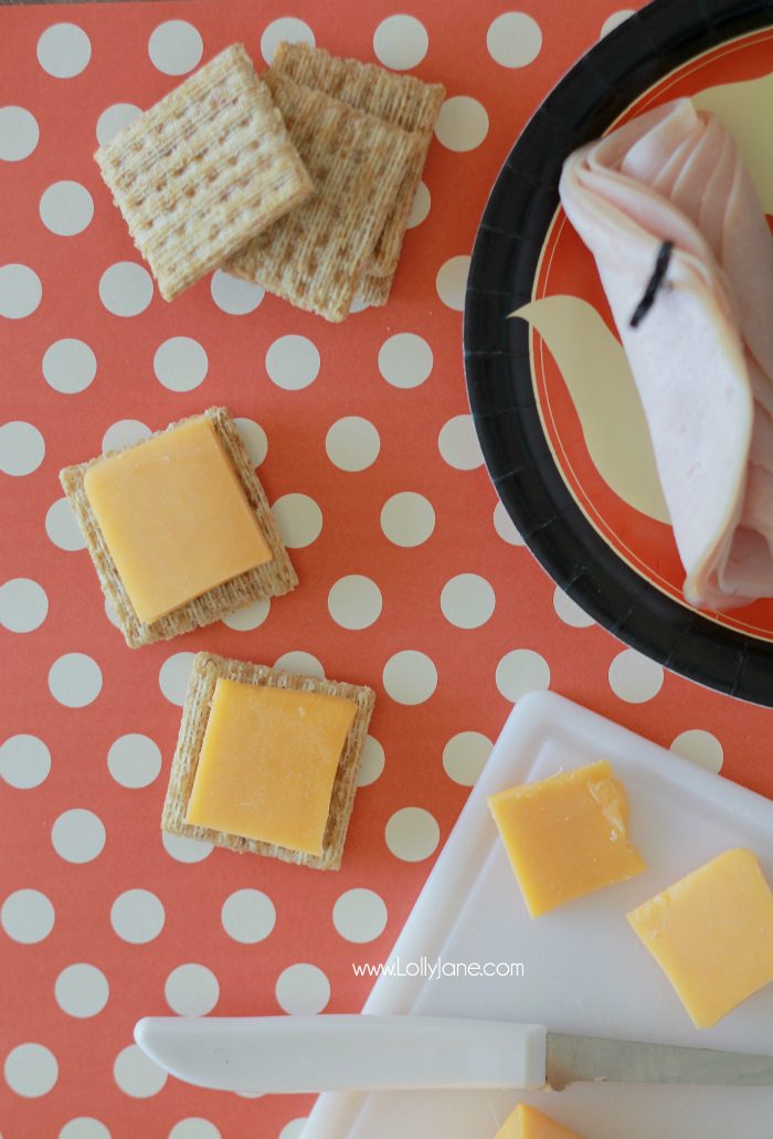 Halloween Party Cracker Appetizers, perfect for spooky parties!