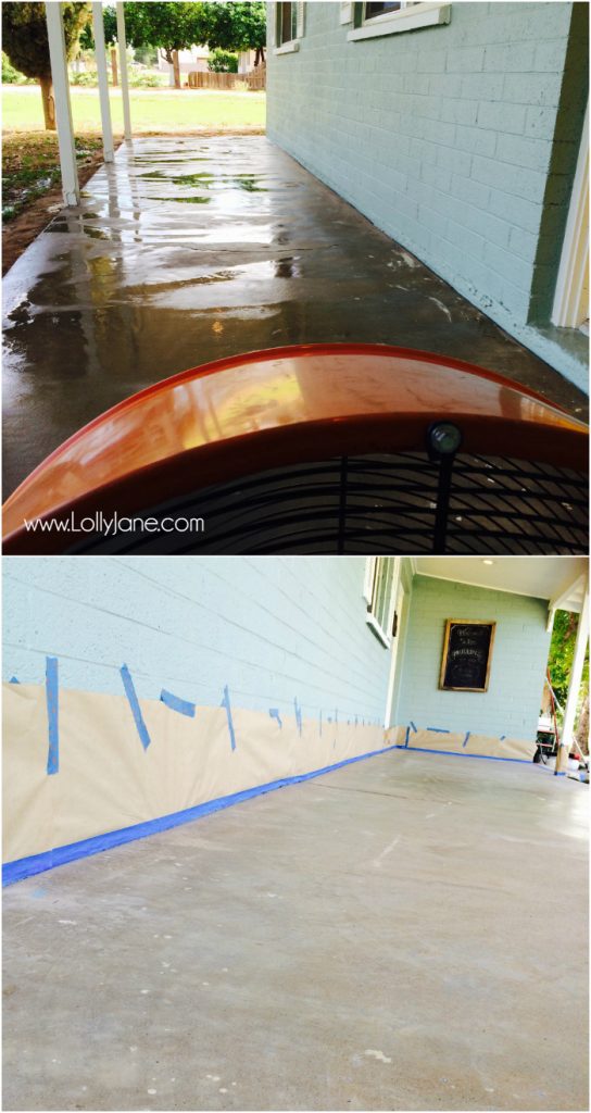 How to clean concrete properly: Use a concrete degreaser and cleaner to get rid of dirt before you paint it. 