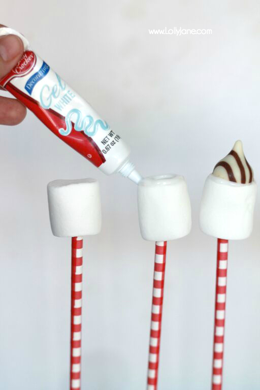 Cute Hot Cocoa Santa Stir Sticks tutorial!