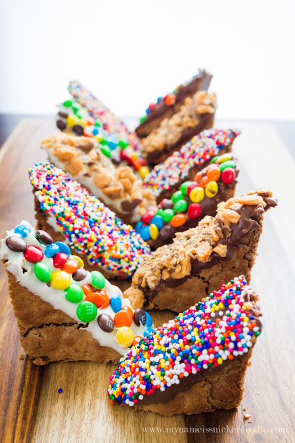 Candy dipped brownies, a great way to use up leftover candy! Yummy kid recipe and easy brownies idea, yum!