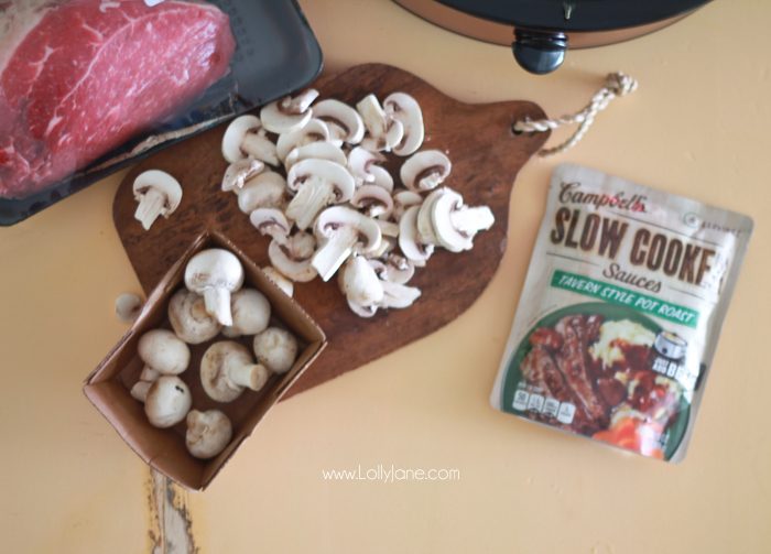 Easy Crock Pot Tavern Style Pot Roast. SO GOOD! Falls off the fork when done... mmmm!