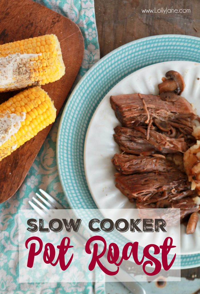 Easy Crock Pot Tavern Style Pot Roast. SO GOOD! Falls off the fork when done... mmmm!