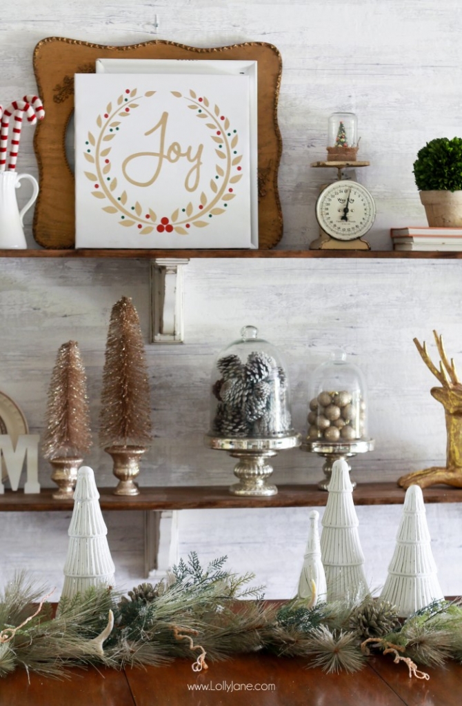 How to decorate your shelves for Christmas, easy and cute ideas!