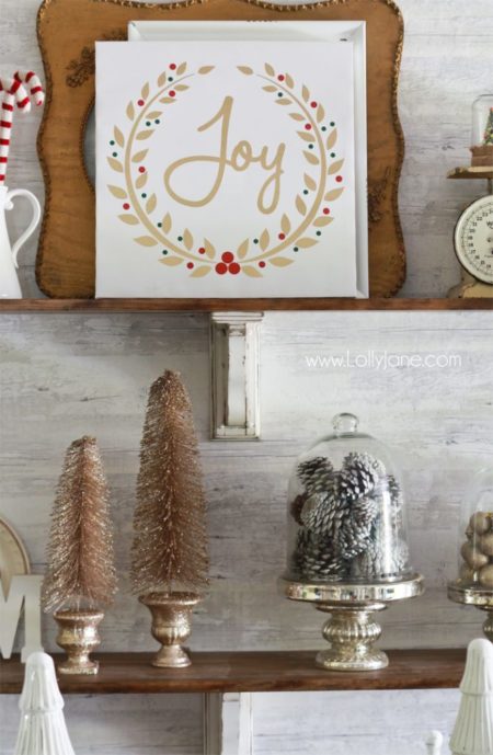 How to decorate shelves for Christmas
