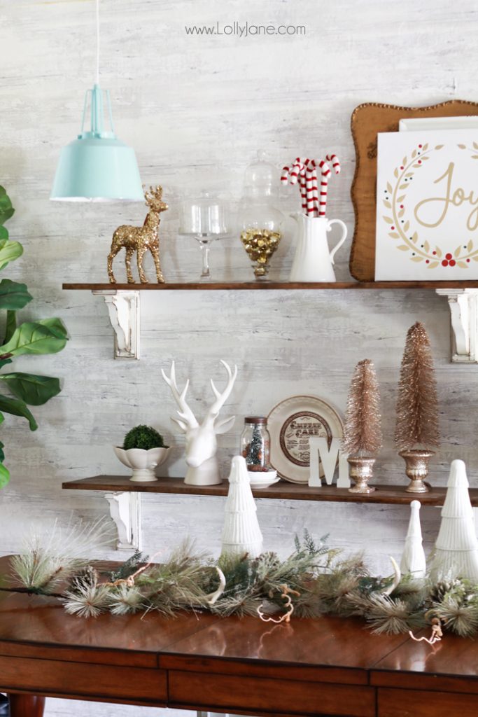 How To Decorate Shelves For Christmas