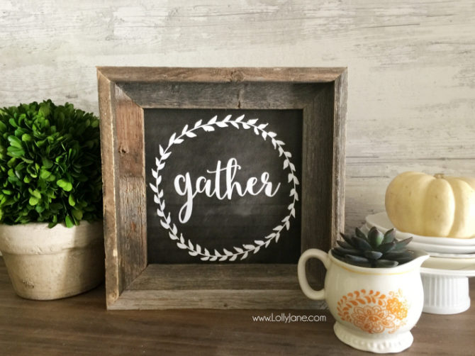 DIY gather mini signs