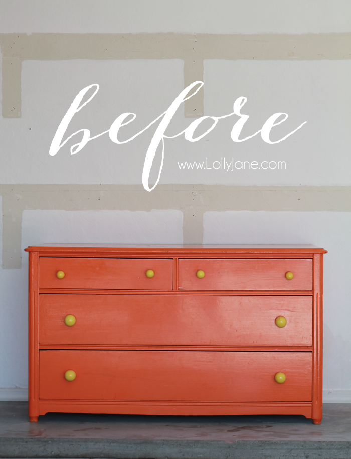 Super easy dresser makeover... click this before to see the beautiful AFTER!