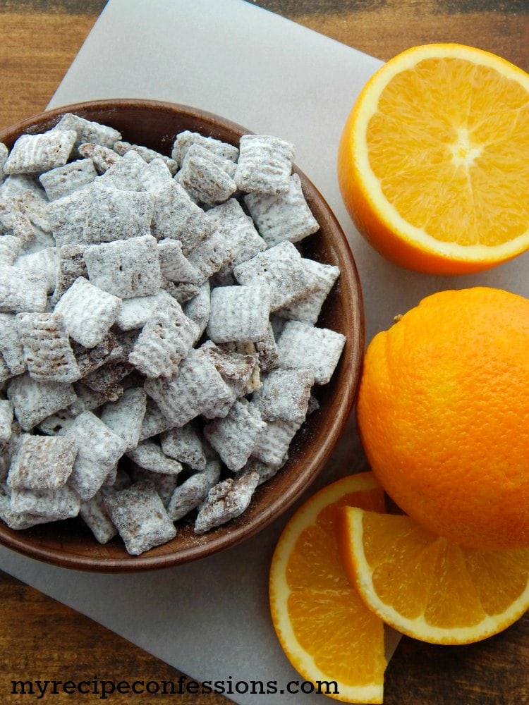 Easy 4 Ingredient Chocolate Orange Muddy Buddies