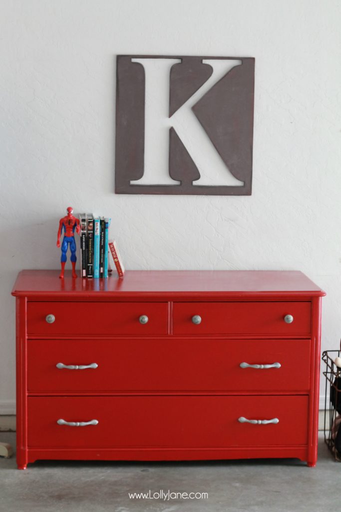 red dresser