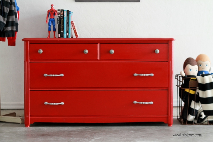 glossy dresser makeover