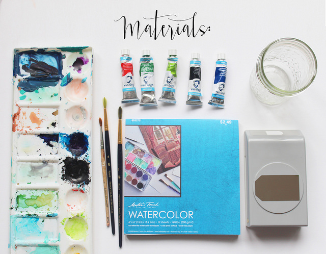DIY watercolor tags. See this easy tutorial on how to make pretty Christmas tags!
