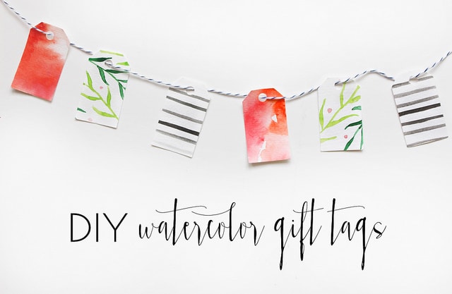 DIY Sweet and Simple Watercolor Gift Tags