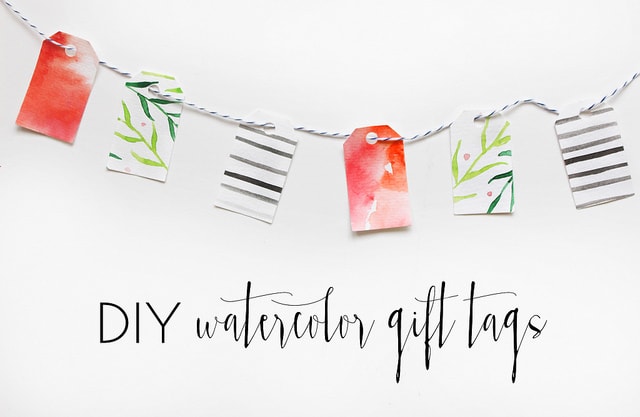 Quick and Easy Christmas Gift Tags with Watercolor 