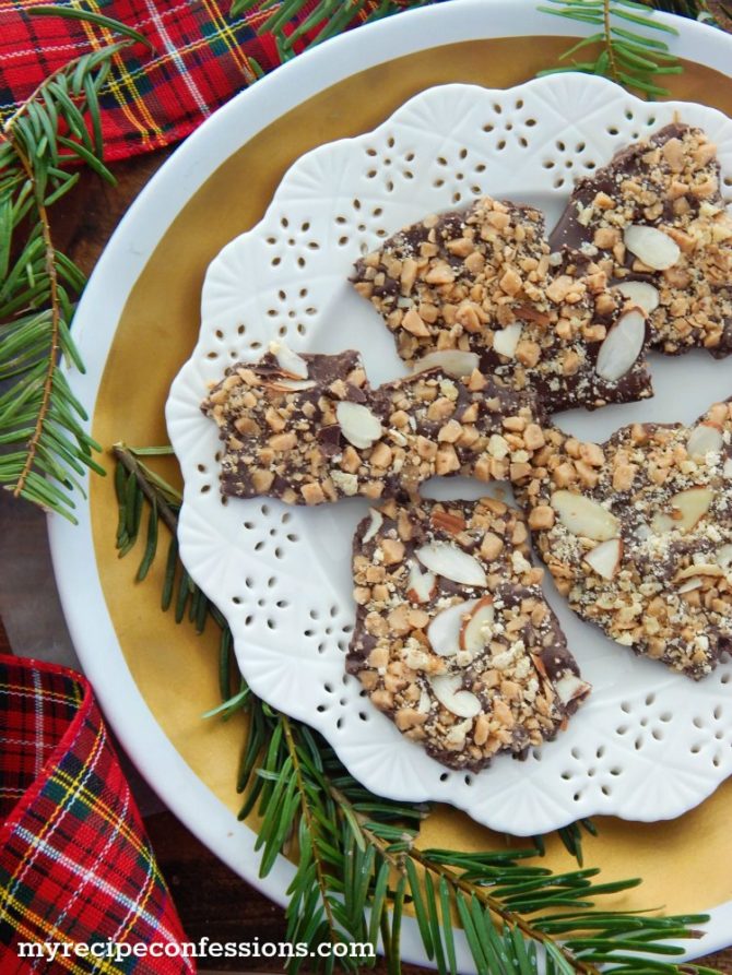 English Toffee Bark recipe Lolly Jane