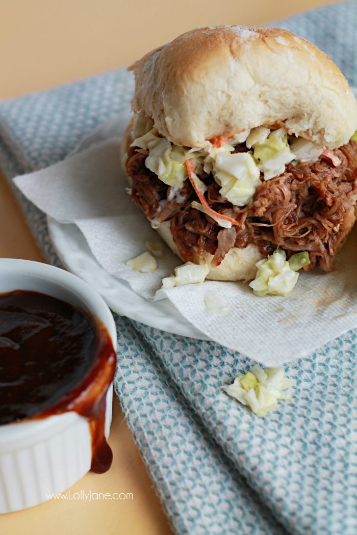 crock pot bbq pulled pork - Lolly Jane