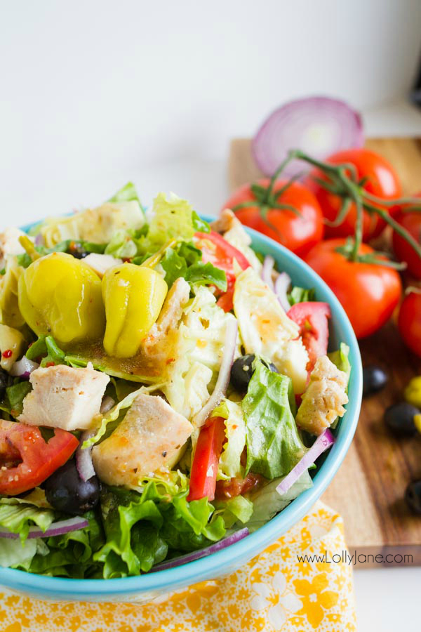 Italian Chicken Salad - Lolly Jane