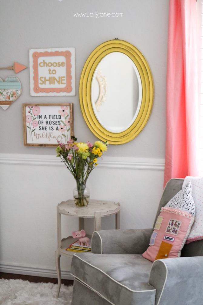 Cute Baby Girl Nursery GALLERY WALL Ideas!