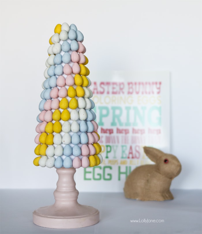 Easter candy topiary