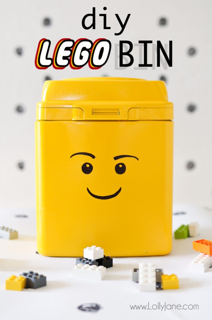 Empty formula container? Upcycle it in just a few steps to cool LEGO storage! Your kids will love this easy tutorial!