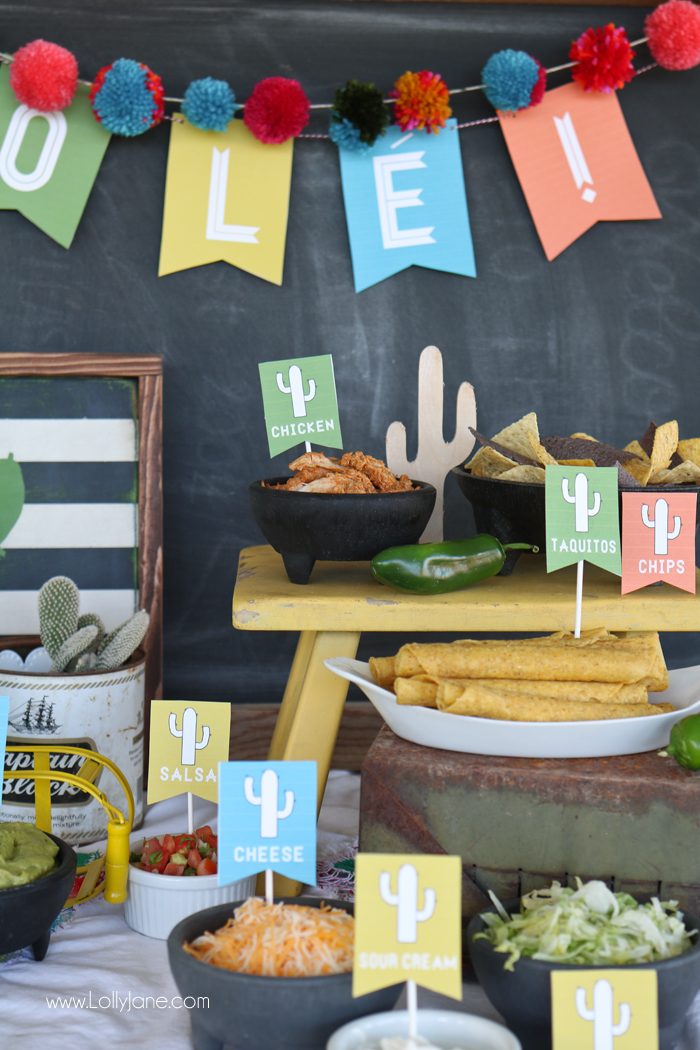 nacho bar with free printables lolly jane