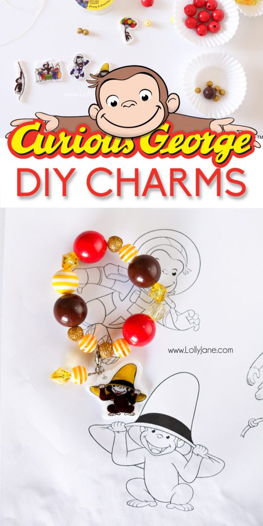 Curious George DIY Charms... perfect to sport on a bracelet or keychain for your own curious little George fan!