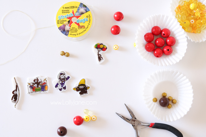 Curious George DIY Charms... perfect to sport on a bracelet or keychain for your own curious little George fan!