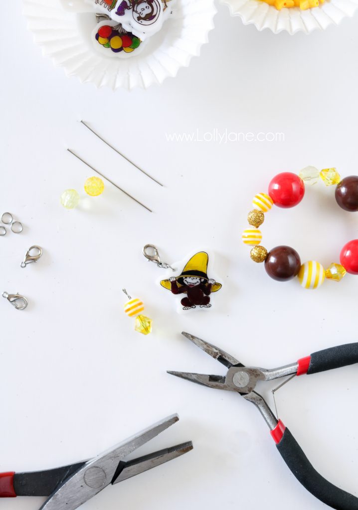 Curious George DIY Charms... perfect to sport on a bracelet or keychain for your own curious little George fan!