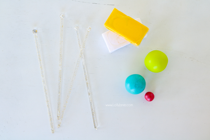 diy cactus drink stirrer sticks - Lolly Jane